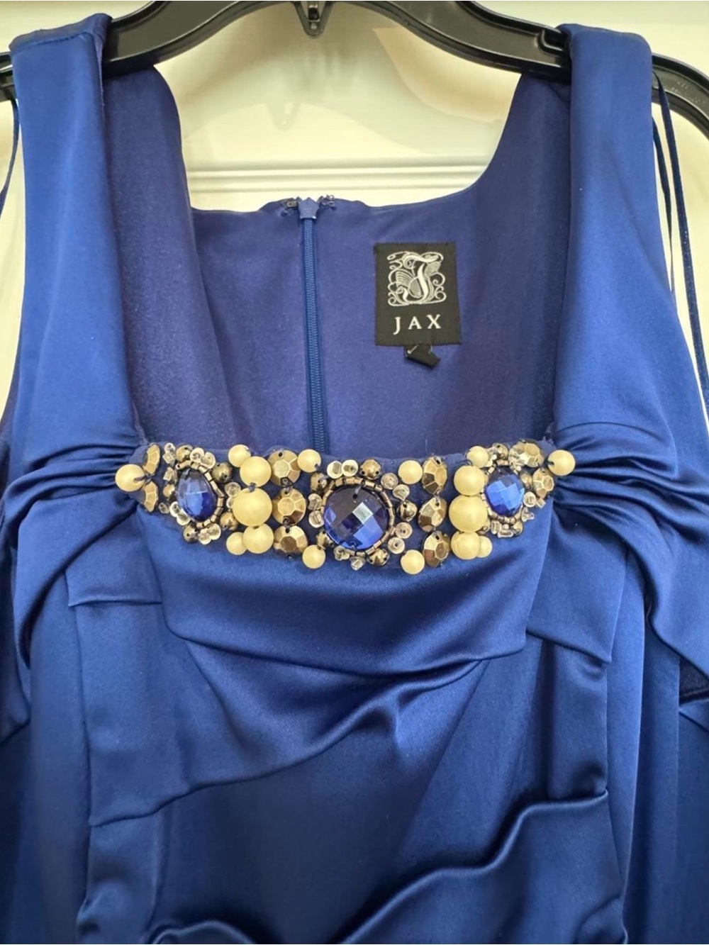 JAX Royal Blue Embellished Evening Dress, sz 12